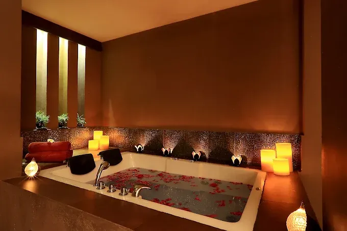 Rose petal bath ritual at Just Relax Thai Spa